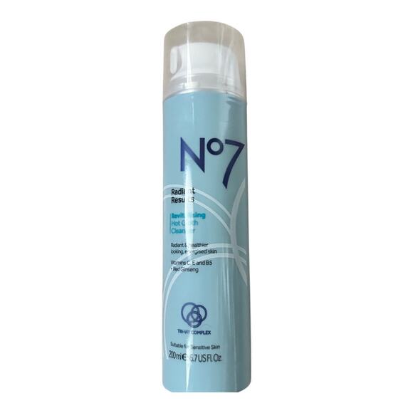 No7 Radiant Results Revitalising Hot Cloth Cleanser 6.7 fl oz 200 ml NO CLOTH - Picture 2 of 8